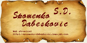 Spomenko Dabesković vizit kartica